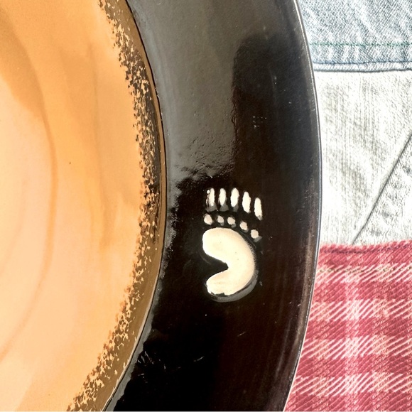 2 Brushwerks Big Sky Carvers BEAR Stoneware Bowls 9.5” Cabincore - Picture 3 of 12